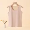 Chaleco Cálido para Mujer 2026 Otoño e Invierno Nuevo Estilo Lana Pura Básico Versátil Capa Base Superior