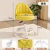 Cadeira de Maquiagem com Rodas Universal Banqueta de Penteadeira para Quarto de Menina Cadeira Giratória para Casa com Encosto Elevatório Banqueta para Unhas