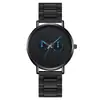 Procesamiento de fábrica personalizado exportación de comercio exterior explosiones moda dos ojos reloj para hombre reloj para hombre reloj de cuarzo correa de acero Reloj de pulsera para hombre