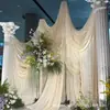 Novo Tecido Elástico de Seda de Leite Tecido para Casamento Tecido para Cortina Tecido de Fundo Teto Salão de Casamento Palco Top Tecido Decorativo