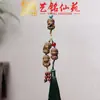 Pulsera Artesanal de Madera con Semillas de Cascabel, Cascabel de Agitar a Mano, Carrillón de Viento de Cáscara de Fruta de los Deseos, Colgante para Bolso, Llavero para Teléfono