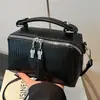 Bolso tipo caja bandolera de moda retro para mujer 2025 Nueva tendencia Versátil Bolso cuadrado pequeño Estilo coreano Nicho Simple Bolso bandolera