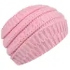 Diadema de Nuevo Estilo para Amazon Transfronterizo, Diadema Cálida Protectora de Orejas, Gorro con Abertura Superior para Cola de Caballo, Gorro de Punto Trenzado