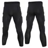 Ropa protectora deportiva de baloncesto ajustada anticolisión rodilleras pantalones panal elástico equipo profesional leggings leggings de entrenamiento nueve