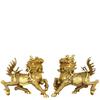 Par de Unicornios de Fuego de Cobre Grandes para Decoración Artesanal de Hogar, Tienda, Oficina y Sala de Estar