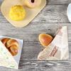 Bolsa de papel kraft a prueba de aceite para alimentos al por mayor, bolsa triangular para sándwich, donut, pan, pastel raspado a mano, bolsa triangular abierta