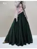 2026 new style, artistic and vintage cotton and linen midi skirt for women, high-waisted, slimming, A-line, long skirt, plus-size, suitable for autumn and winter