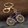 Llavero de Bicicleta Personalizado Creativo de Aleación con Pedrería para Pareja Colgante Exquisito Regalo Douyin Bicicleta Deportiva