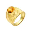 Anillo de acero de titanio transfronterizo EE. UU.. anillo de soldado al por mayor Anillo de acero de titanio con gema de personalidad para hombre de moda
