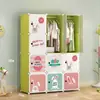 Guarda-Roupa Simples Moderno Infantil Desenho Animado Armário de Armazenamento Espesso para Crianças Guarda-Roupa de Bebê Guarda-Roupa de Plástico