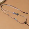 Cuerda tejida a mano jade oro colgante cuerda jade colgante colgante cuerda para colgar colgar cuello hombres mujeres cuerda marrón ajustable
