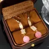 Brincos Novos Simples Estilo Coreano com Pedra Olho de Gato, Estilo Retrô Quadrado, Presilhas de Orelha Exquisitas, Brincos da Moda e Versáteis para Celebridades da Internet