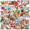 50 pegatinas navideñas para laptop, agenda manual, vidrio, ventana de vidrio, escritorio, pegatinas de regalo de Navidad