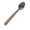 Juego de Cubiertos de Acero Inoxidable 410 Punto Dorado de Cristal para Comida Occidental, Tenedor de Frutas, Cuchara de Postre