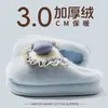 Pantuflas de Algodón con Lazo para Mujer Otoño/Invierno 2026 para Interiores Casa Forro de Felpa Engrosadas Cálidas Suela Gruesa Pantuflas de Algodón Esponjosas Mujer