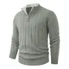 Suéter Masculino de Inverno 2026 Estilo Old Money Falso Duas Peças Casual Moda Malha Pulôver Top