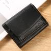 Cartera Pequeña Estilo Japonés Transfronteriza Portatarjetas de Identificación Patrón Lichi Cartera Corta Bolsa Sencilla para Guardar Monedas y Cambio Cartera para Mujer