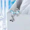 Serie Mariposa de Verano Estilo Coreano Estilo Ins Forma de Mariposa Aleación de Titanio Aretes de Presión para Perforación de Lóbulo y Cartílago