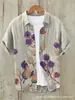 Camisa Estilo Chinês Transfronteiriça Amazon Jovem Pintura a Tinta Verão 2024 Nova Camisa Masculina de Manga Curta Respirável