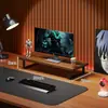 Soporte elevador para ordenador de escritorio, base elevadora para monitor, estante de almacenamiento multicapa, soporte para mando y auriculares para sala de juegos