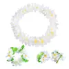Fiesta Kaifeng 80 piezas flor cifrado engrosado collar hawaiano anillo para la cabeza pulsera juego de cuatro piezas actuación en escenario disfraz