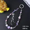 Cordão de Celular Exclusivo em Forma de Cabaça com Gradiente, Strass Brilhantes e Franjas, Corrente de Celular de Cristal, Acessório de Chaveiro Curto para Bolsa