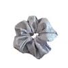 Diadema de Lazo de Terciopelo Satinado con Perlas de Gama Alta para Mujer, Cuerda Elástica para Cola de Caballo Estilo Coreano Dulce