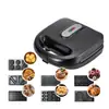 Máquina de Sándwiches Americana Estándar Transfronteriza 10 en 1, Máquina para Waffles Intercambiable, Máquina para Donas, Máquina para Desayuno con Pastel, Máquina para Galletas