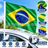 Bandera de Coche de Brasil Transfronteriza Bandera de Coche de Brasil Decoración Mundialista Bandera de Brasil Bandera de Poliéster Funda de Coche
