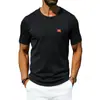 2026 Camisa Masculina de Verão Estilo Americano Transfronteiriça Oversize Solta Retrô Roupa de Trabalho Simples Casual Gola Redonda Manga Curta