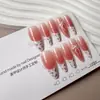 Comercio Exterior Rubor Borde de Encaje Uñas Estilo Francés Puro Lustre Elegante Blanqueamiento Manicura Parche para Uñas Postizas Parche para Uñas Terminado