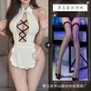 Lencería Sexy, Disfraz de Doncella Dulce, Pechos y Glúteos Tentadores Expuestos, Uniforme de Lujuria Pura, No Necesita Quitarse en Traje de Cama 1350