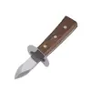 Cuchillo para ostras comercial para abrir ostras, Cuchillo para ostras casero de acero inoxidable engrosado, Cuchillo para ostras con mango de madera maciza, Abridor de conchas de mariscos