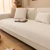 Funda Nueva para Sofá Antideslizante Cojín de Asiento Lavable Color Sólido Chenilla Alfombrilla para Sofá