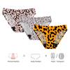 Atacado Europeu e Americano cintura média estampa de leopardo 4 camadas calcinha para período fisiológico feminina bikini à prova de vazamentos calção de banho calcinha feminina
