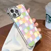 Case de Celular Xadrez Colorido Coração Margarida Japonês e Coreano Mais Vendido Iphone17 Galvanizado Airbag Apple16 Anti-Queda Capa Macia