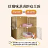 Jaula para gatos casa interior jaula vacía espacio libre súper grande casa para gatos casa para gatos nido de dos pisos tres pisos villa para gatos pequeños