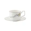 Conjunto Personalizado de Caneca de Café de Cerâmica Jingdezhen Caixa de Presente Requintada de Alto Padrão Chá da Tarde Casamento Presente de Ano Novo