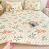 Conjunto de tres piezas de colchoneta de verano para madres e hijos de clase A, colchoneta de látex, colchoneta de seda helada, sábana, gorro de cama individual, lavable para dormitorio