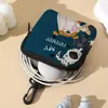 Bolsa para Monedas Estampada de Cachorro Cuero Artificial Impermeable Imitación de Cuero Flor Estampada Color Cremallera Bolsa de Almacenamiento Multifuncional Mini Auriculares