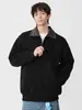 Ropa para Hombre Fengshe / Nuevo Estilo Primavera y Otoño 2026 Sudadera Cardigan Holgada con Cuello Solapa para Hombre, Top Casual Retro Japonés para Pareja