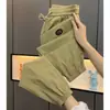 Calças Cargo Casuais de Seda Gelo Masculinas de Corte Solto para o Verão, Calças Jogger Ultrafinas de Secagem Rápida, Calças Esportivas Capri