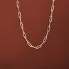 Cadena Minimalista Estilo Francés Yunyao, Cadena Fina Cruzada en Capas de Lujo Ligero, Collar de Acero de Titanio Unisex Versátil, Diseño Simple de Nicho, Diseño Hueco
