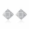 Aretes Geométricos de Lujo Ligero para Mujer Plata Esterlina S925 Diseño Nicho Ins Simple Moda Elegantes Aretes Cuadrados con Textura