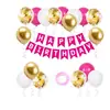 Set de Globos con Banderín de Cola de Pez Feliz Cumpleaños Transfronterizo Decoración de Fiesta para Pared de Fondo Infantil Arreglo de Cumpleaños
