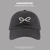 Gorra de béisbol con lazo de perla para mujer, estilo coreano, suave, con protección solar para exteriores, ideal para estudiantes.