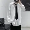 Camisa Masculina Moderna Verão Dk Uniforme Minimalista Oversized High-End Versátil Manga Longa