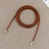 Cuerda de cuero anudada cinturón fino para mujer correa decorativa de cuerda redonda suave accesorios para vestido corbata de lazo cuerda para la cintura venta al por mayor