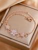 Pulseira Europeia e Americana com Laço Feminina Abelha Borboleta Pérola Pulseira Luxo Leve Elegante Aço Inoxidável Pulseira Joias Transfronteiriças