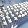 Mini Escova de Cílios Cartoon com Tubo, Tubo Independente Portátil Escova de Cílios Descartável, Escova de Cílios Embalada em Tubo Penteador de Cílios de Beleza